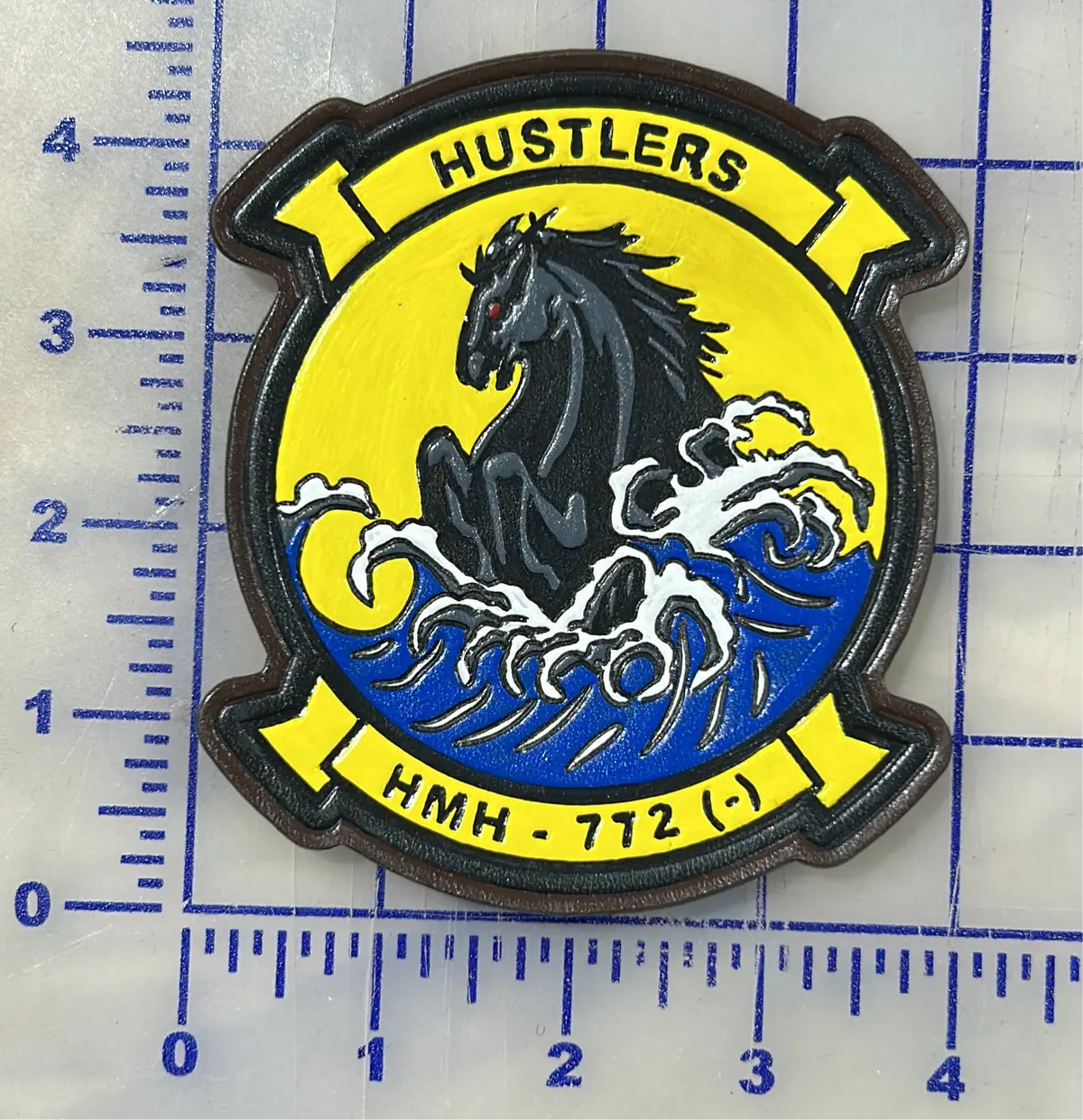 Officially Licensed Hmh-772 Hustlers Leather Patches 2