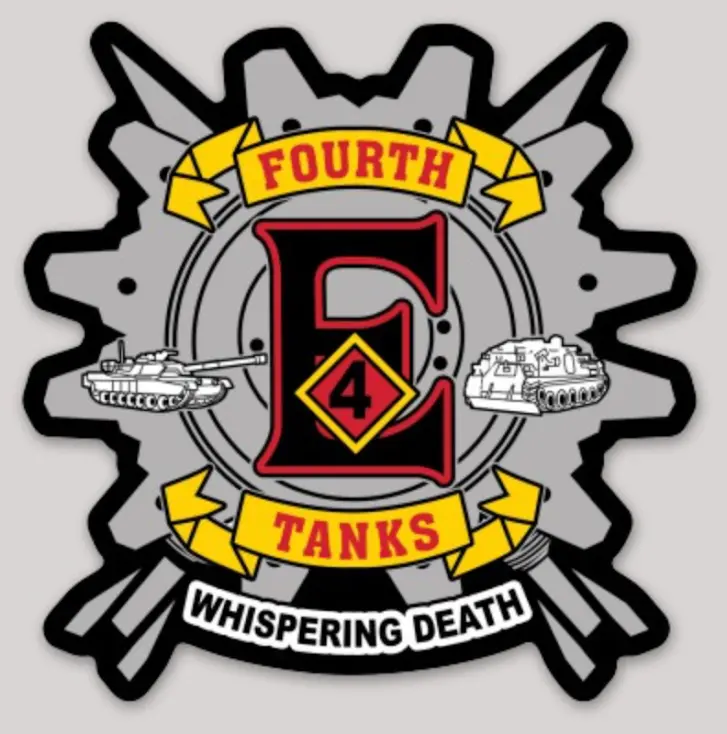 Officially Licensed Usmc Echo Co 4Th Tank Bn Whispering Death Sticker 1