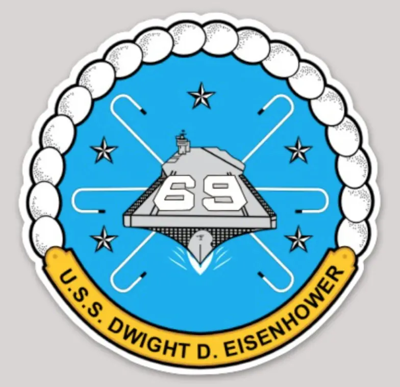 Uss Eisenhower  Cvn-69  Aircraft Carrier Sticker 1