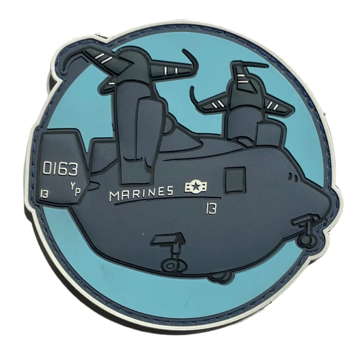 Official Vmm-163 "Yp" V-22 Plumpter Pvc Shoulder Patch 1