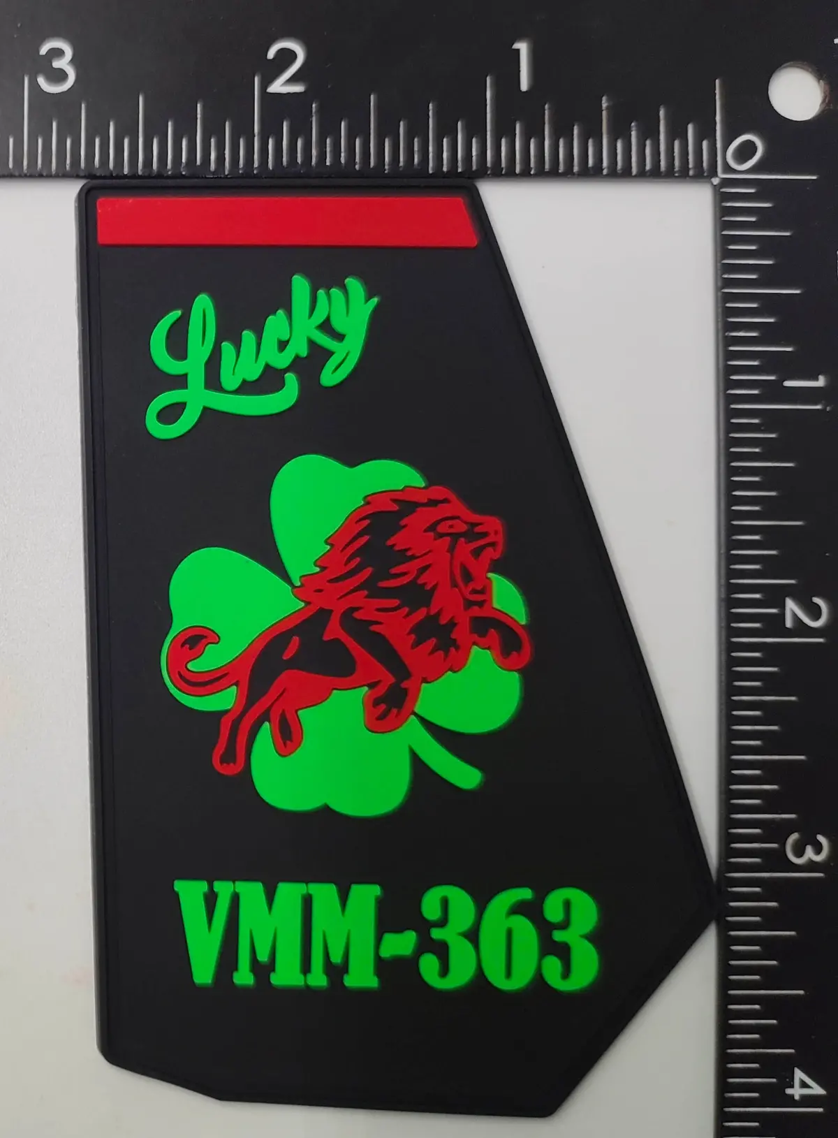 Official Vmm-363 Red Lions V-22 Tail Flash Pvc Patch 1