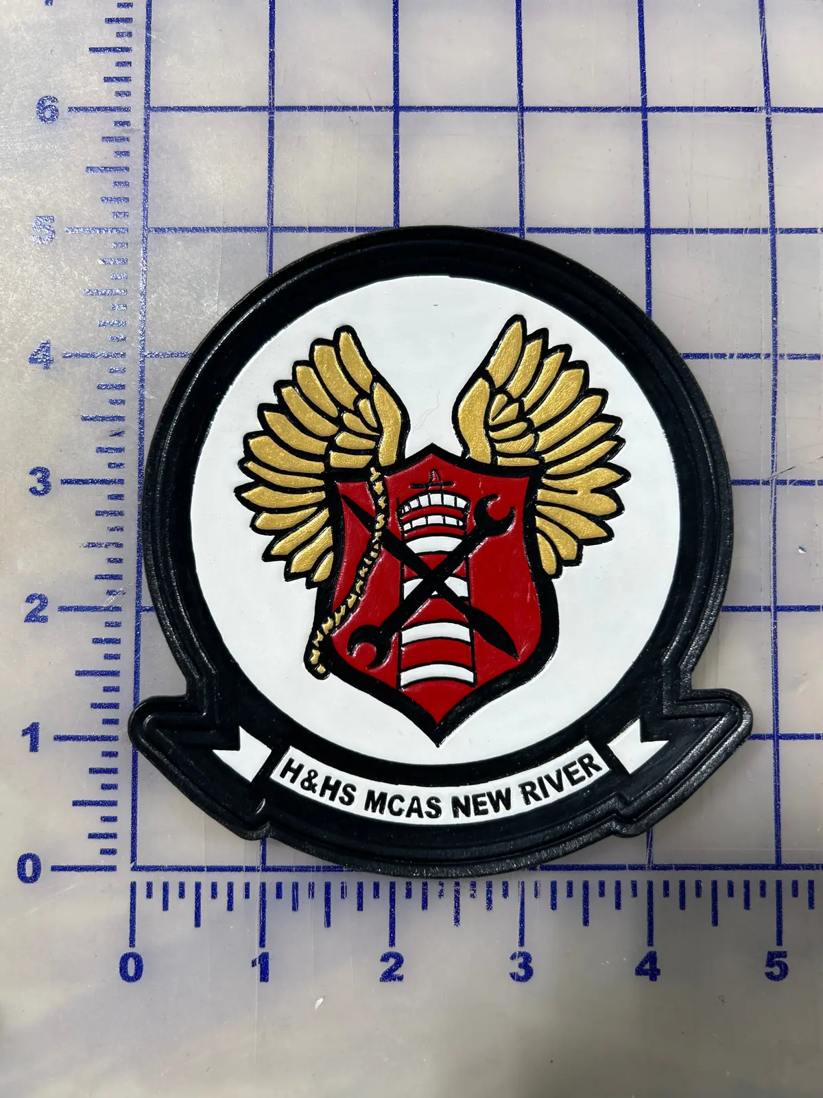 Officially Licensed Usmc H&Hs New River Leather Patch (New River) 1