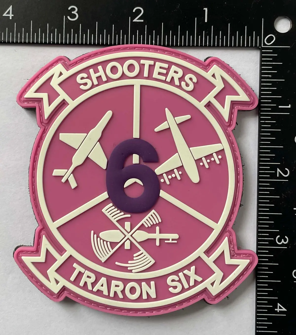 Officially Licensed Vt-6 Shooters Cancer Awareness Pvc Patch 1