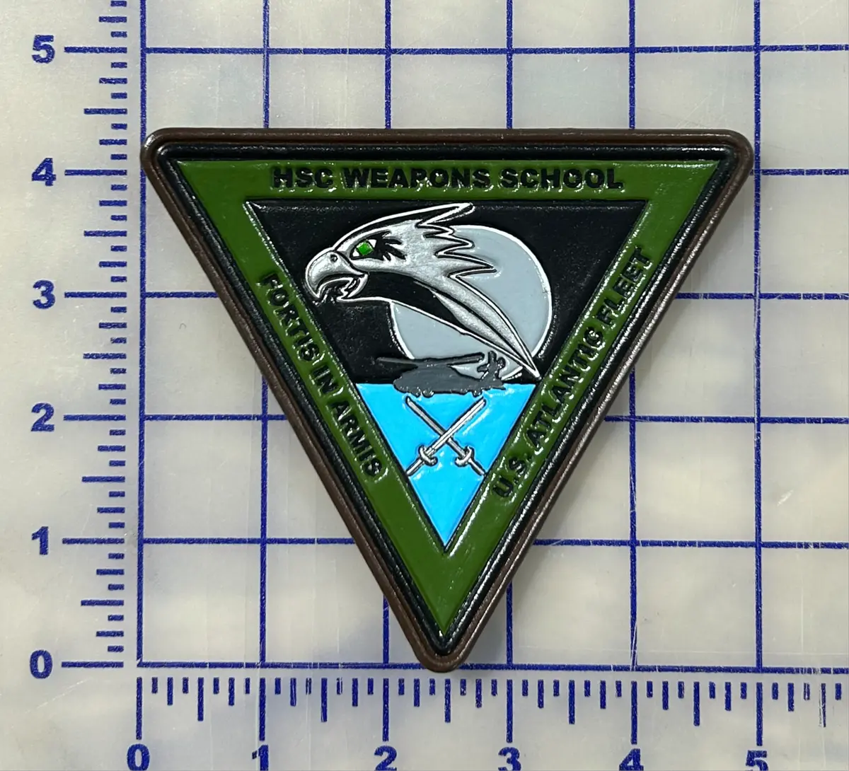 Officially Licensed Us Navy Hscwsl Helicopter Sea Combat Weapons School Atlantic Leather Patch 1
