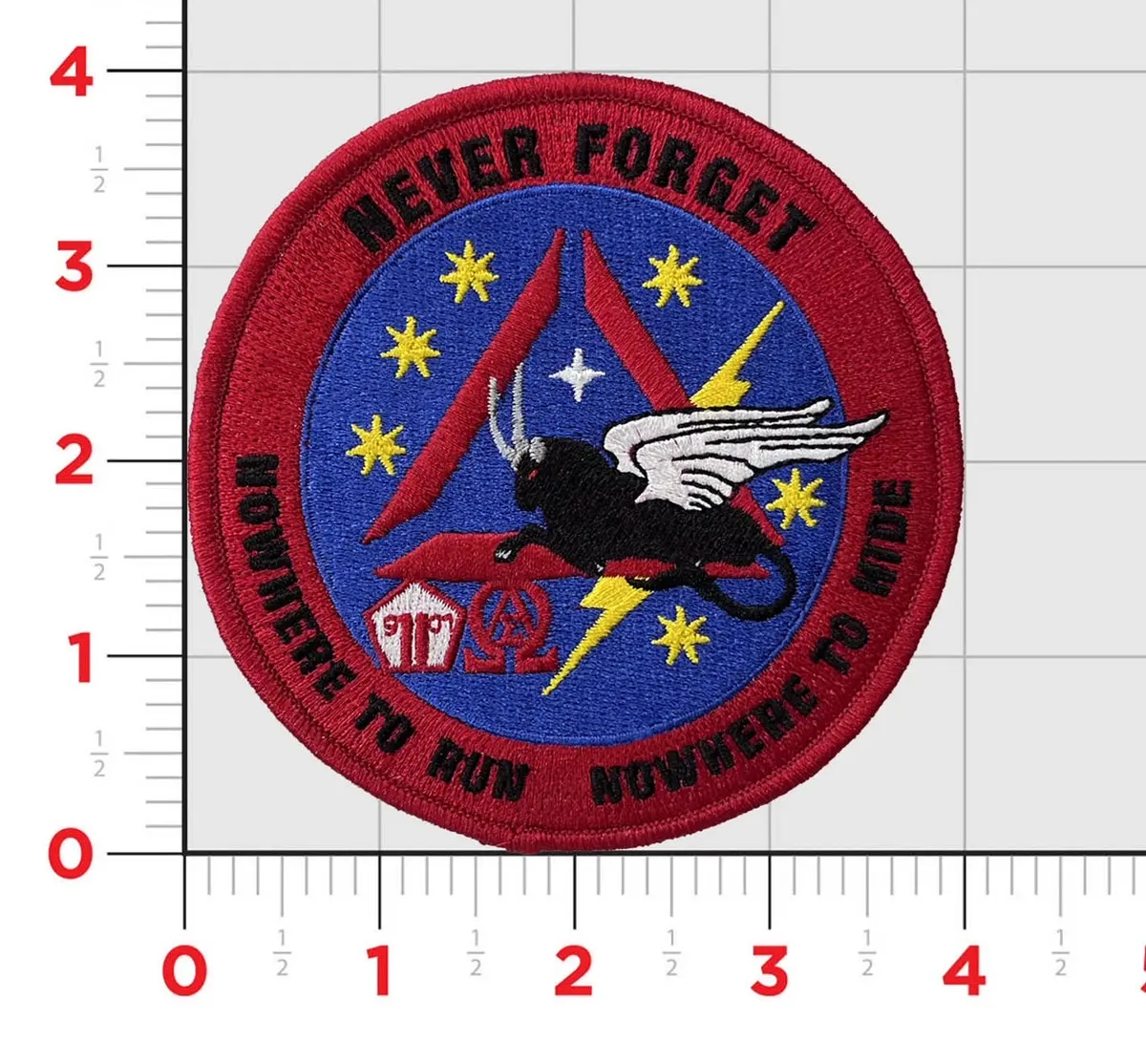 Official Usaf 17Th Attack Squadron Bulls 9/11 Tribute Memorial Patch 1