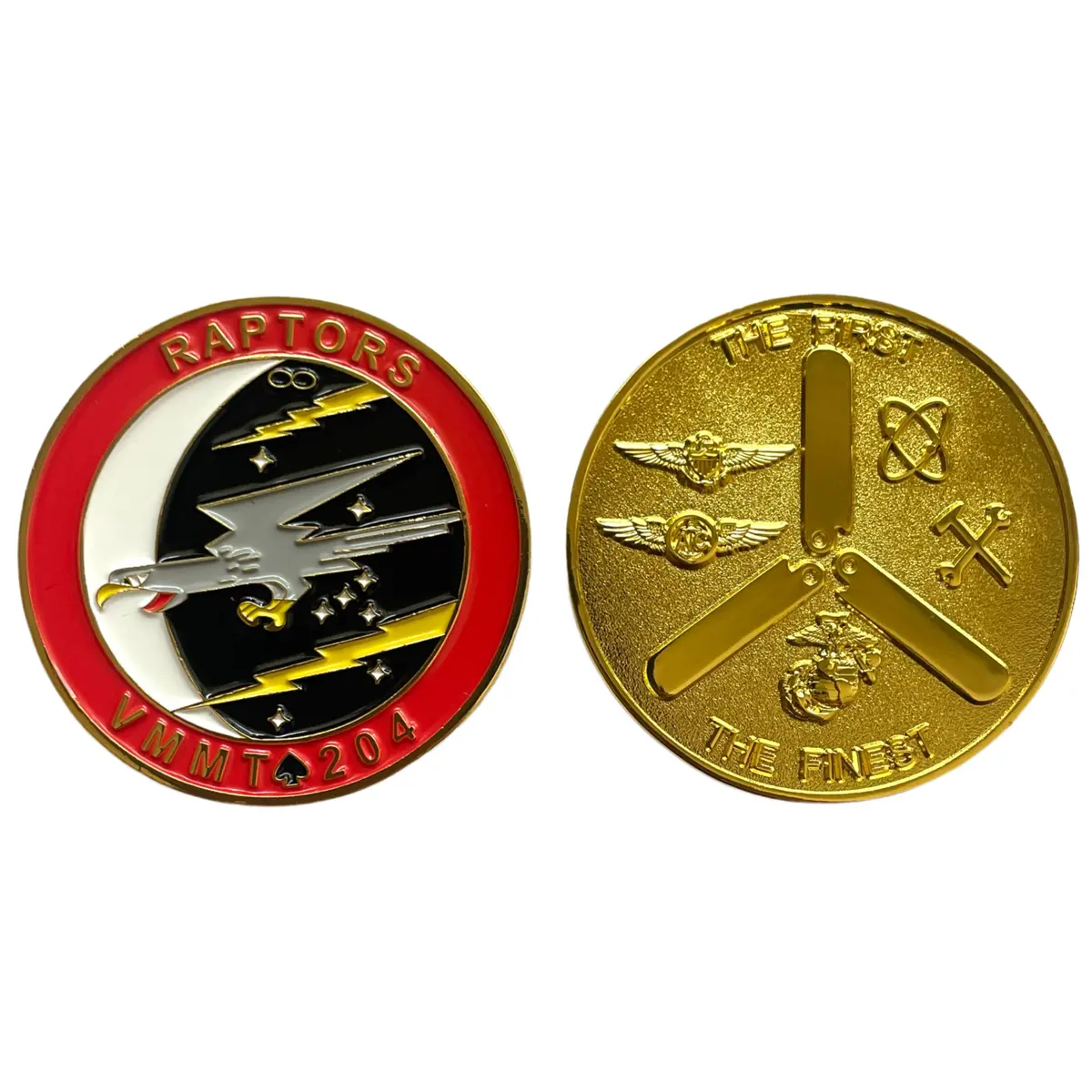 Officially Licensed Usmc Vmmt-204 Raptors Squadron Coin 1