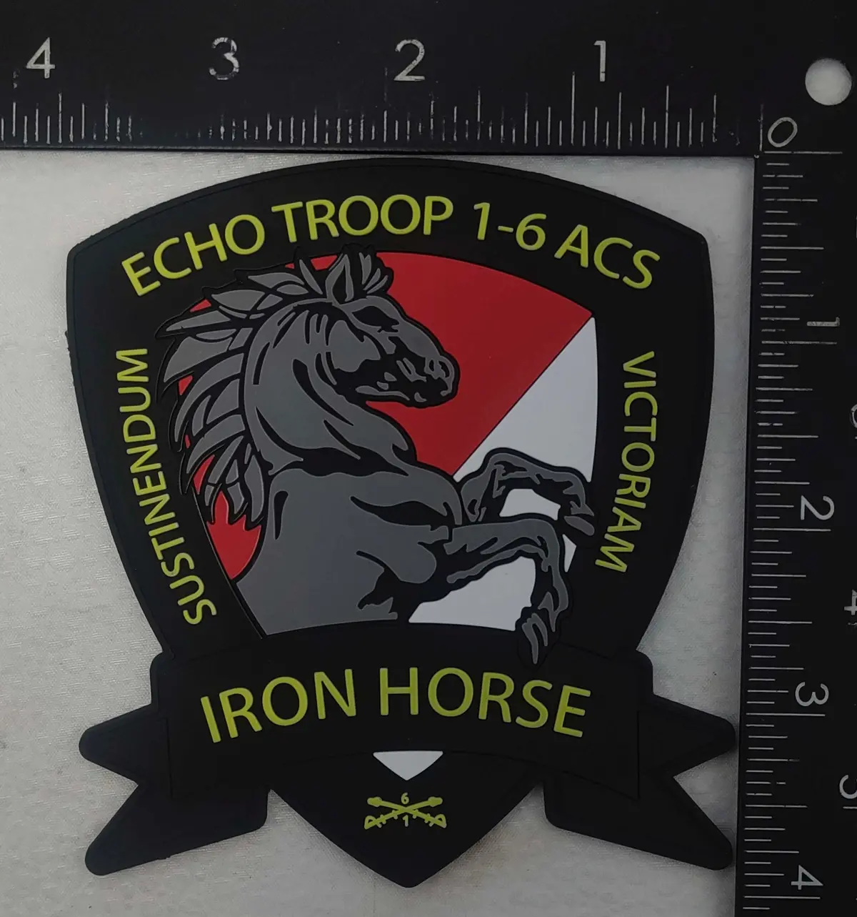 Official Echo Troop 1-6 Iron Horse Cavalry Pvc Patch 1