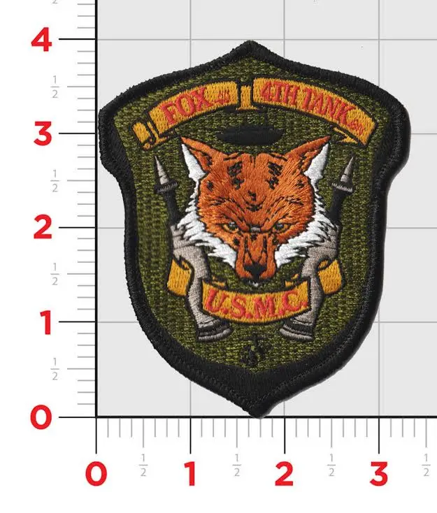 Officially Licensed Usmc Fox Co 4Th Tank Bn Patch 1