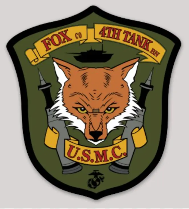 Officially Licensed Usmc Fox Co 4Th Tank Bn Sticker 1