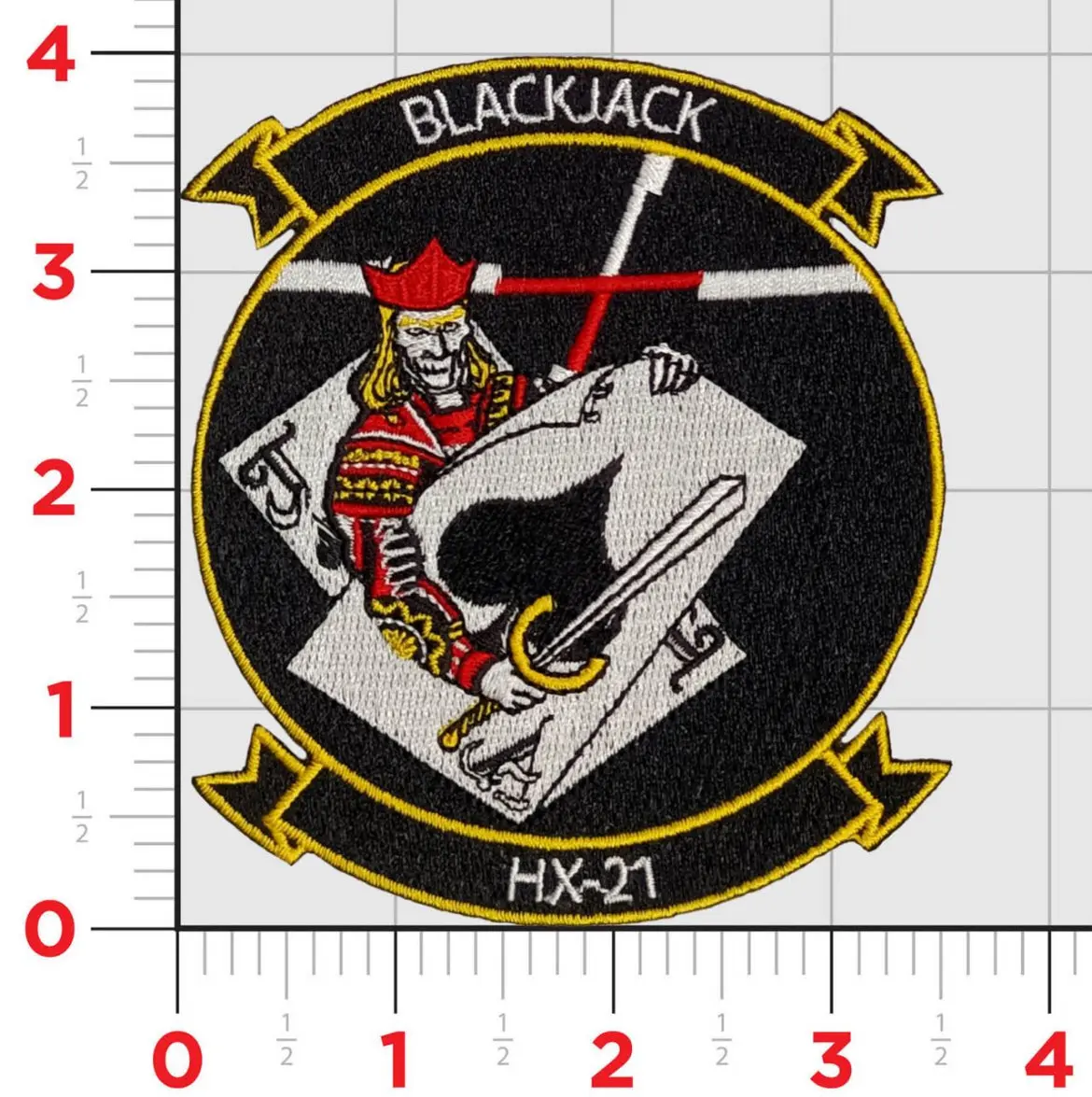Officially Licensed Hx-21 Black Jack Patch 1