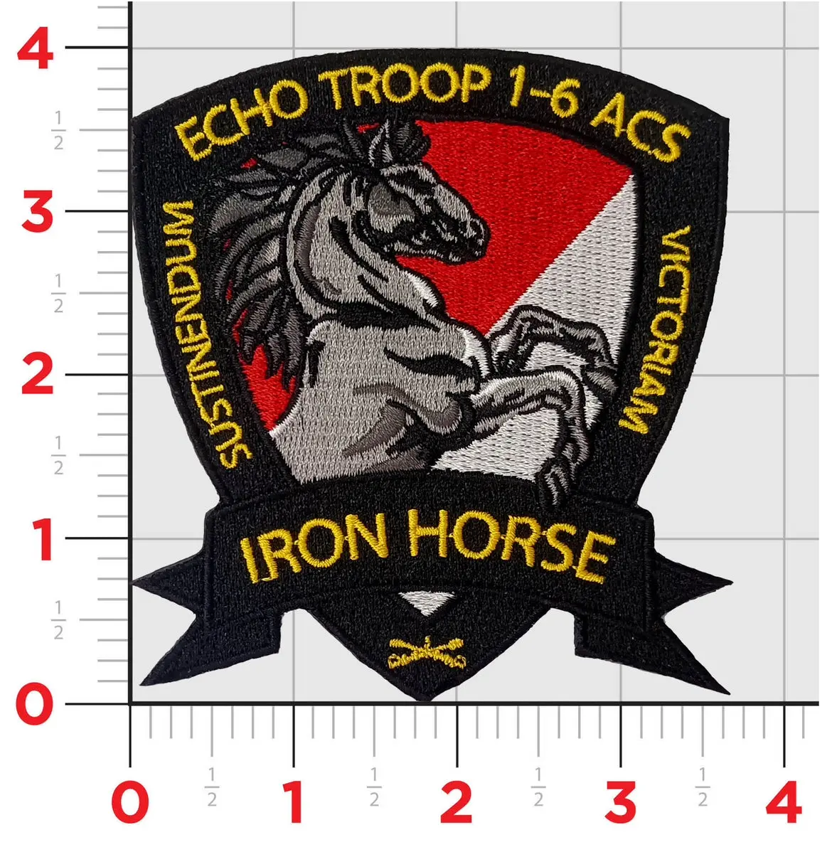 Official E Troop 1-6 Iron Horse Cavalry Patch 1