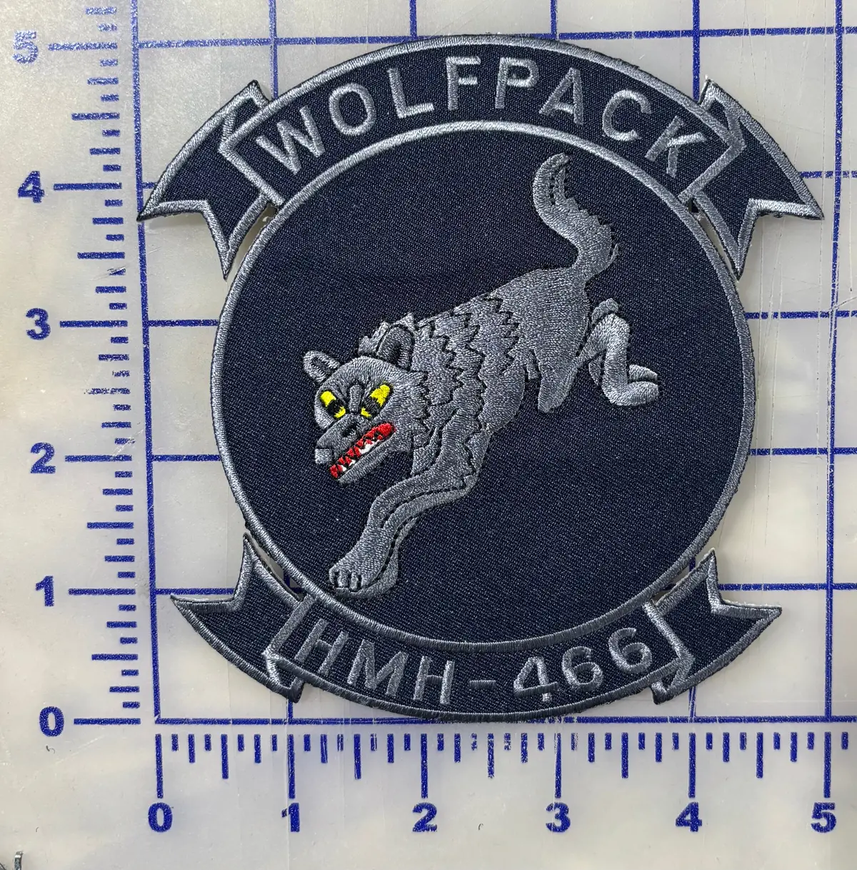 Officially Licensed Usmc Hmh-466 Wolfpack Original Squadron Patch 1