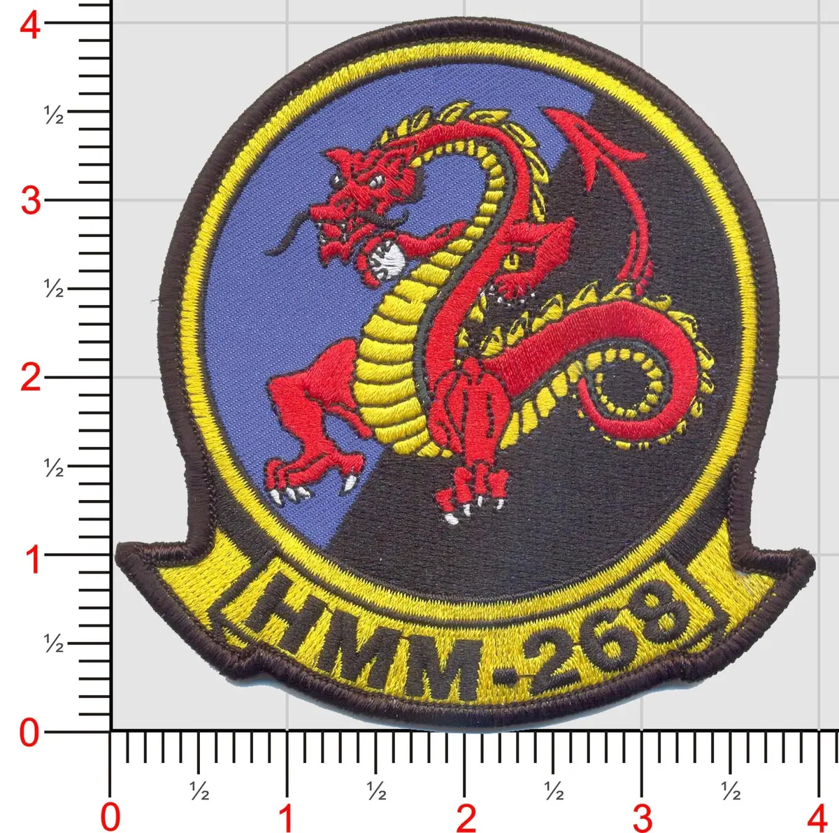 Officially Licensed Usmc Hmm-268 Red Dragons Patch 1