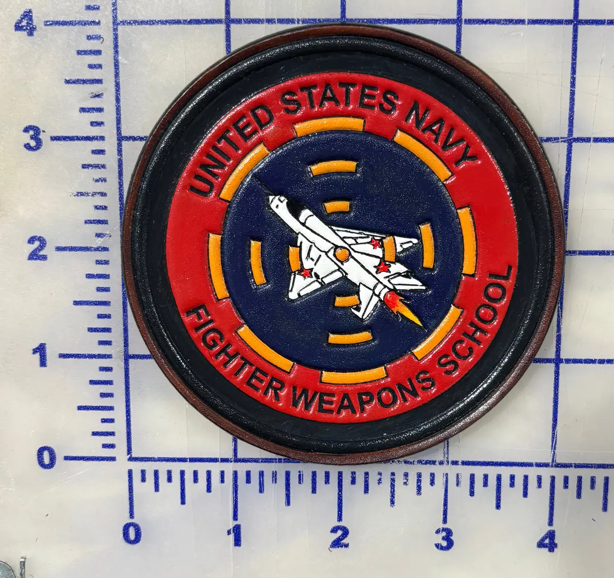 Officially Licensed United States Navy Fighter Weapons School Leather Patch 1