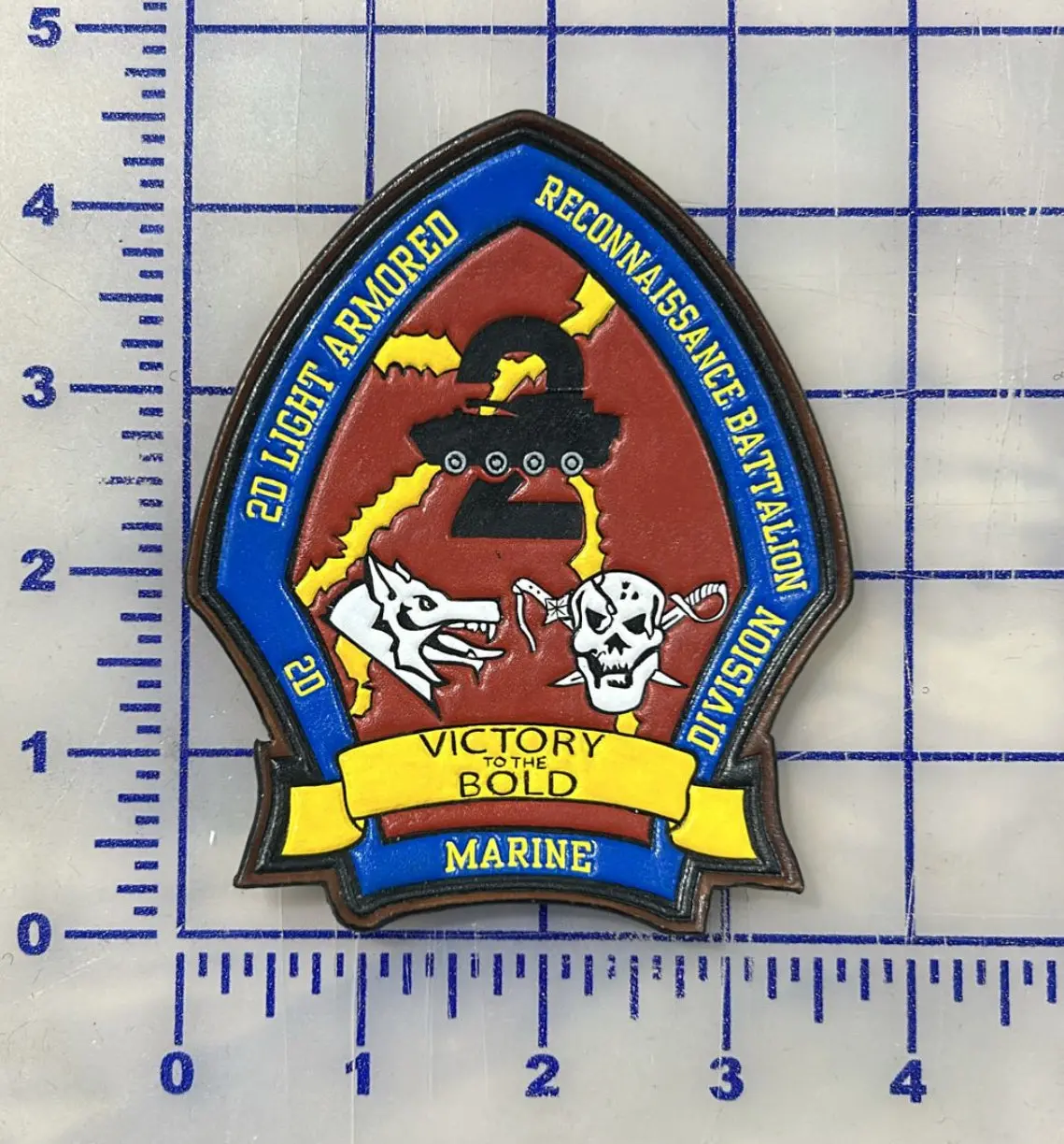 Officially Licensed 2Nd Light Armored Reconnaissance Lar Leather Patch 1