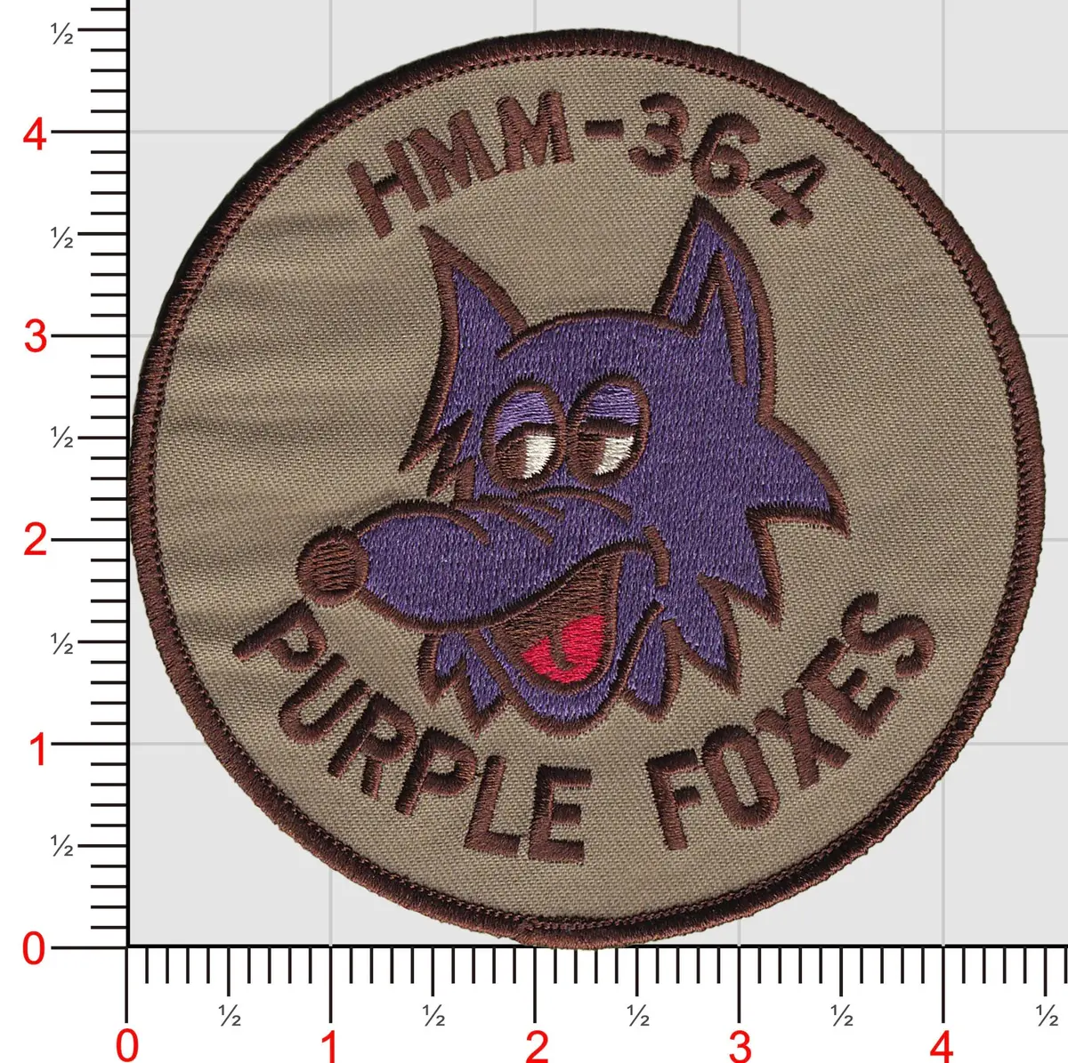 Officially Licensed Usmc Hmm-364 Purple Foxes Patch 1