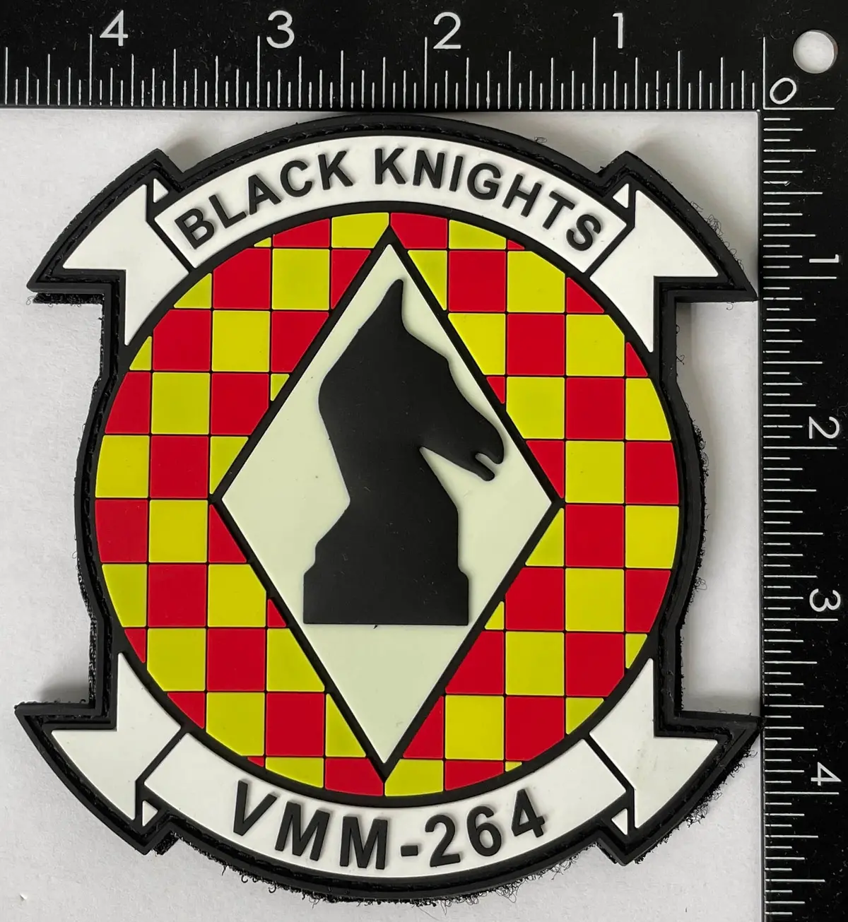 Officially Licensed Usmc Vmm-264 Black Knights Pvc Squadron Patch 1