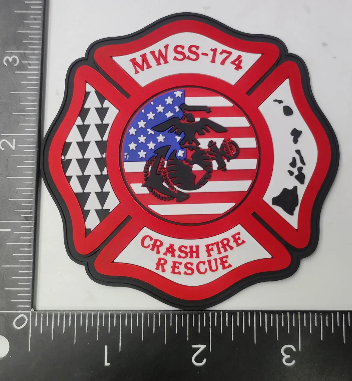Officially Licensed Mwss-174 Gryphons Crash Fire Rescue Pvc Patch 1