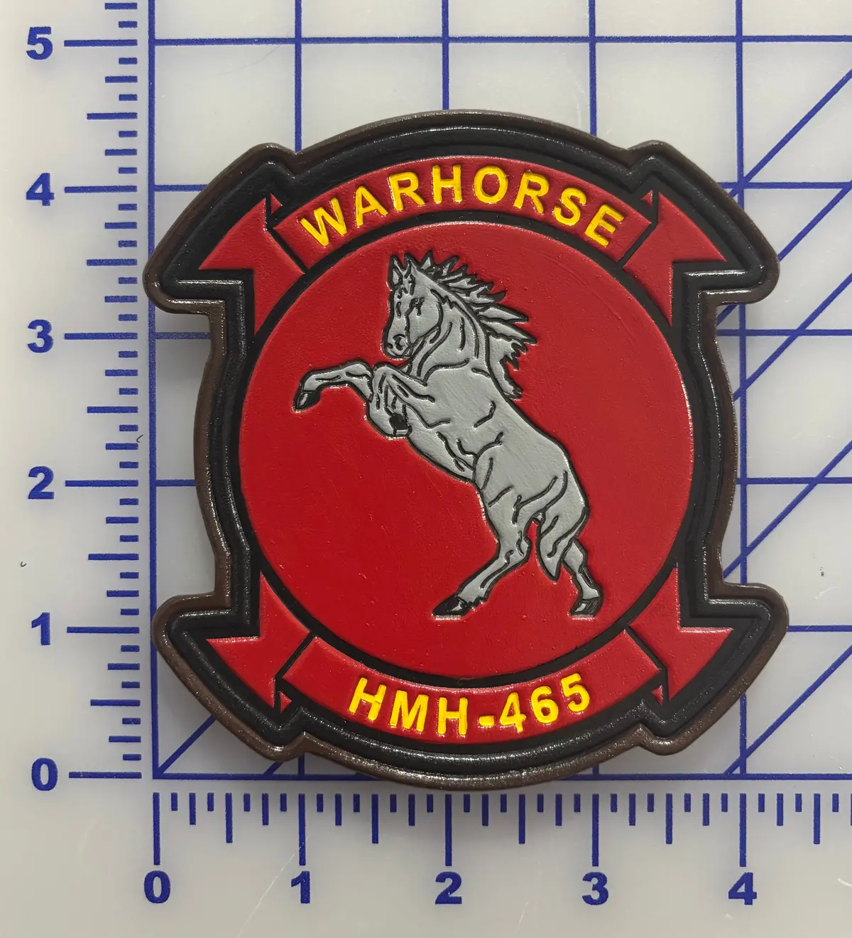 Officially Licensed Hmh-465 Warhorse Leather Patches 2