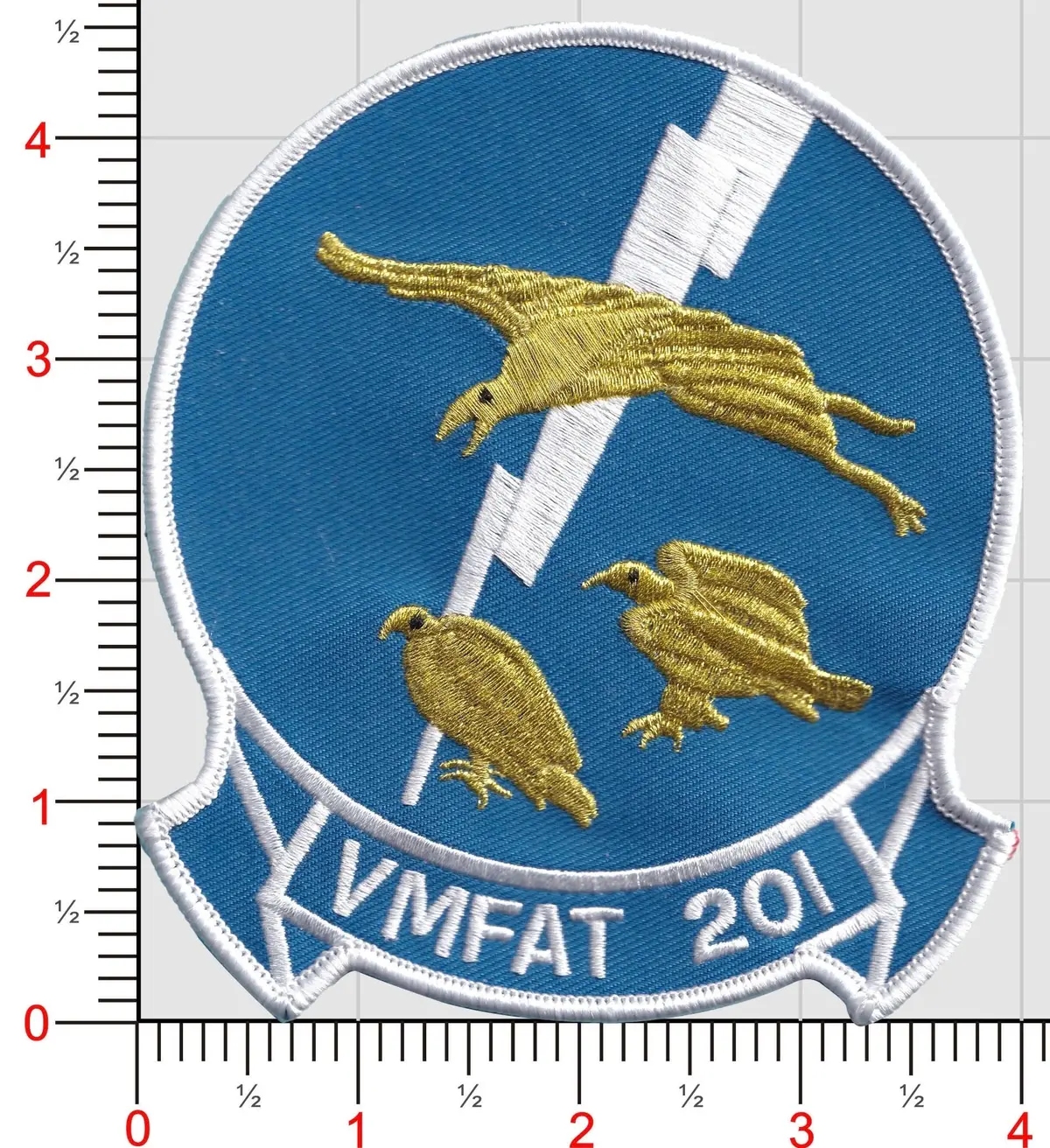 Officially Licensed Usmc Vmfat-201 Golden Hawks Patch 1