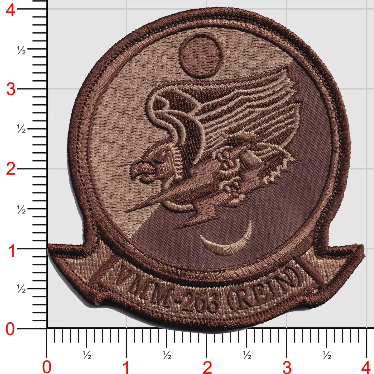 Officially Licensed Usmc Vmm-263 (Rein) Thunderchickens Desert Tan Patch 1