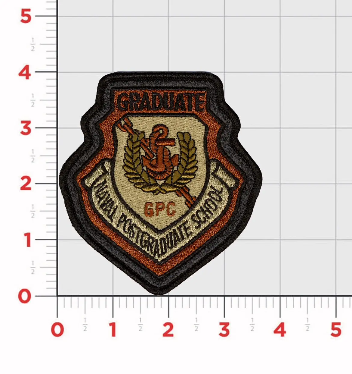 Officially Licensed Us Navy Post Graduate School Patch 1