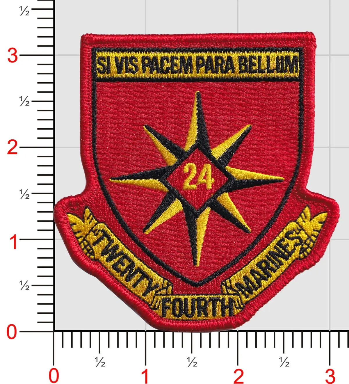 Officially Licensed Usmc 24Th Marines Patch 1
