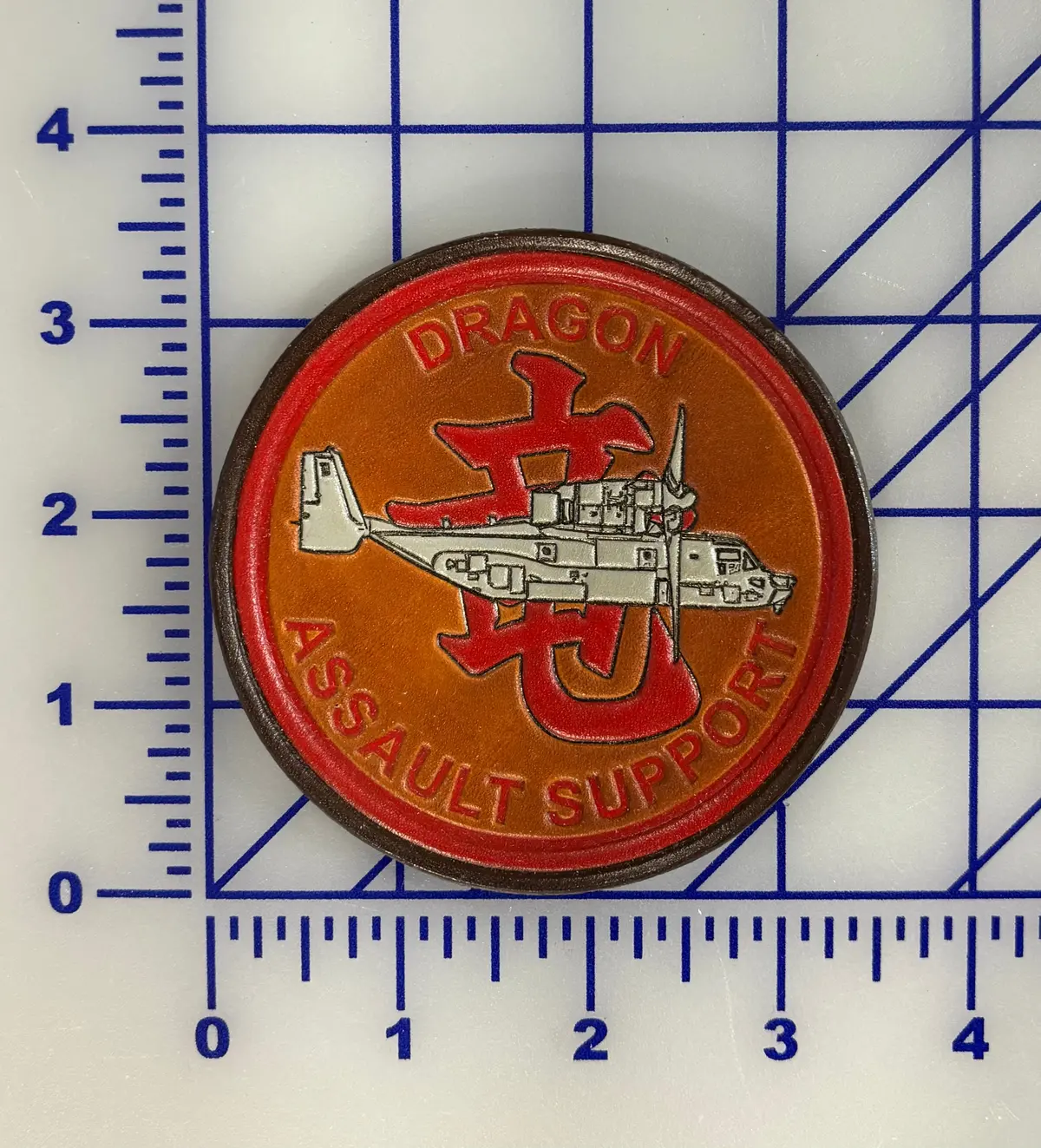 Official Vmm-265 Dragons Assault Support Leather Shoulder Patches 1