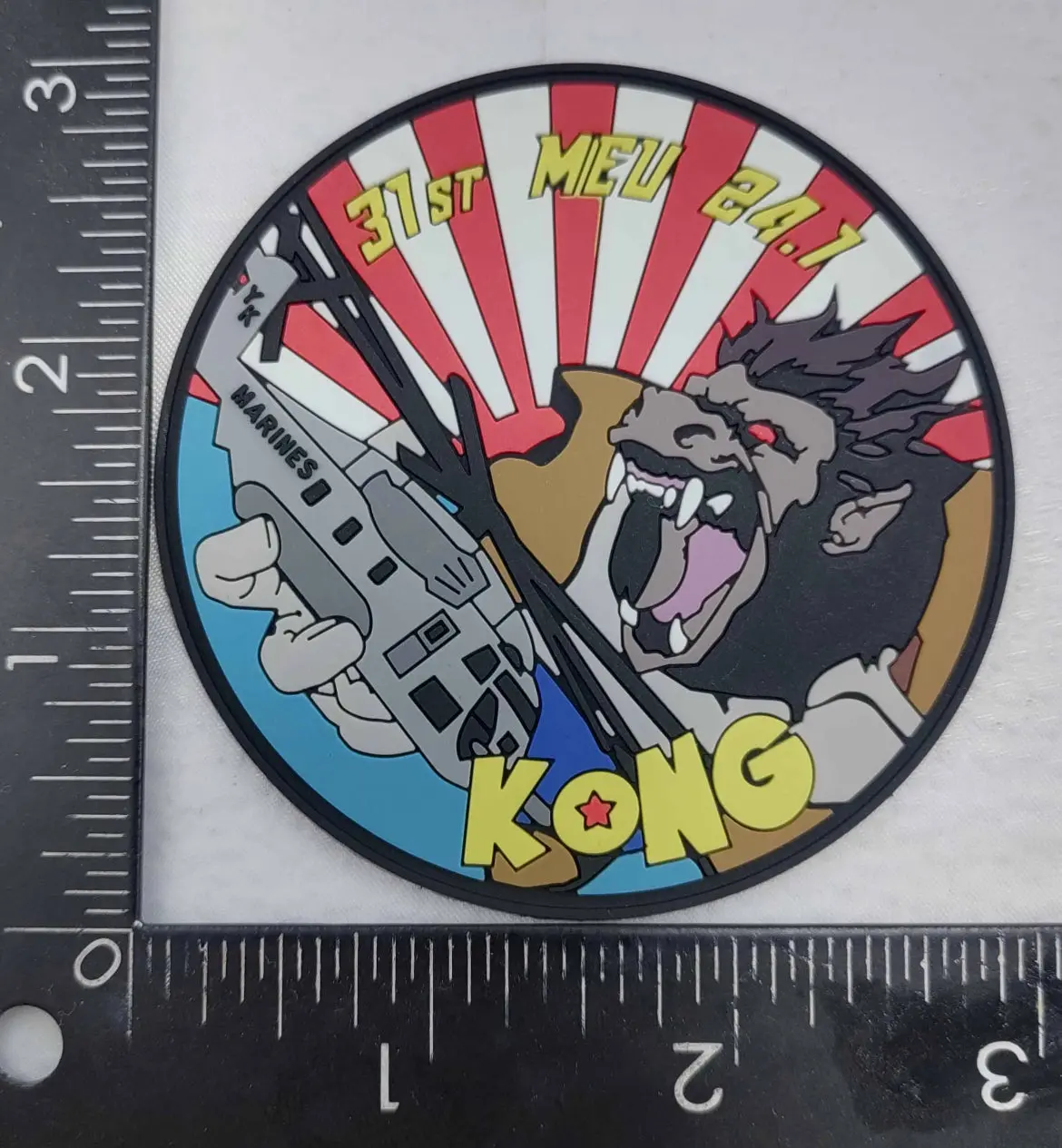 Official 31St Meu 24.7 Hmh-466 Kong Pvc Shoulder Patch 1
