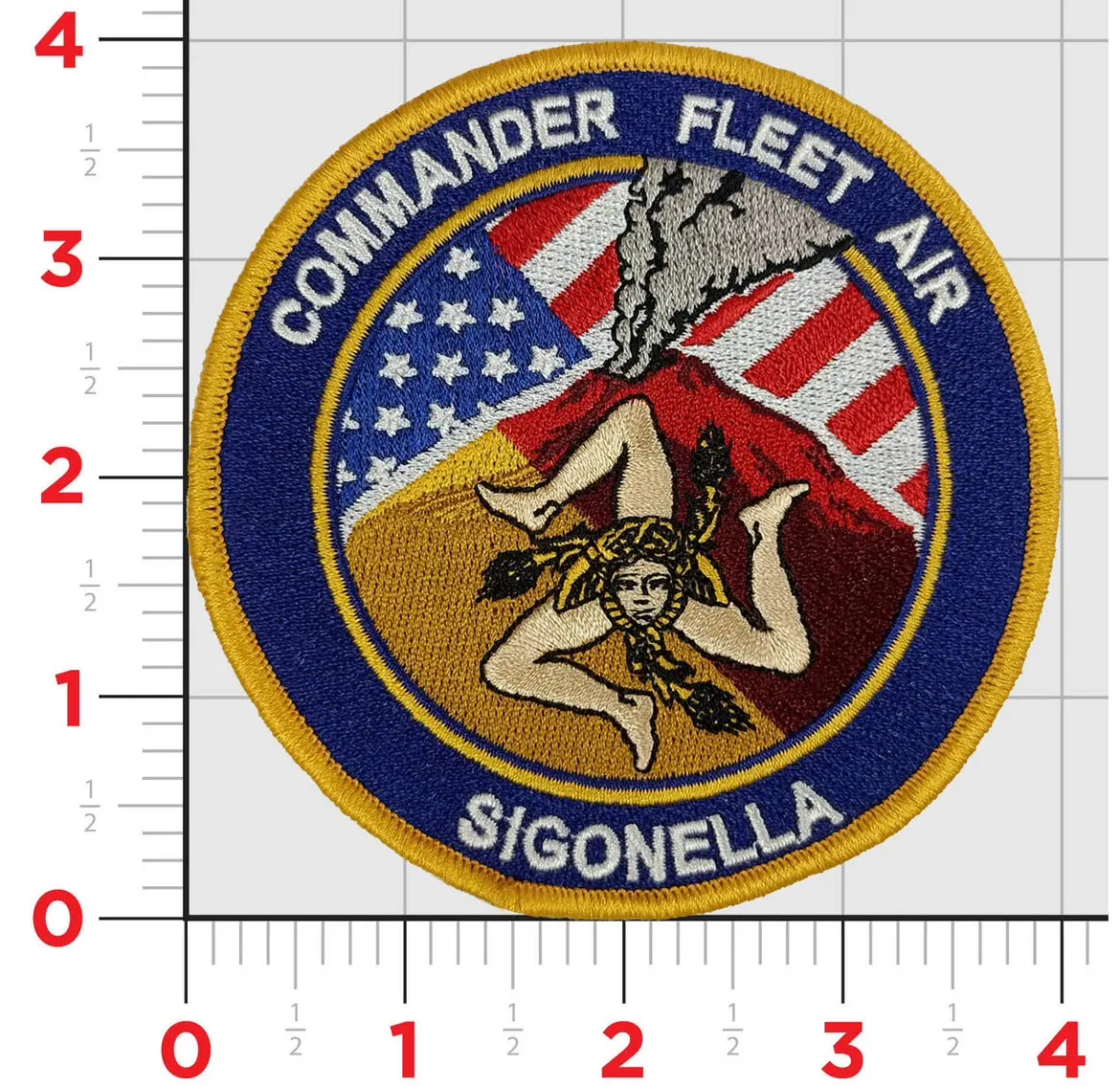Officially Licensed Us Navy Commander Fleet Air Nas Sigonella Patch 1