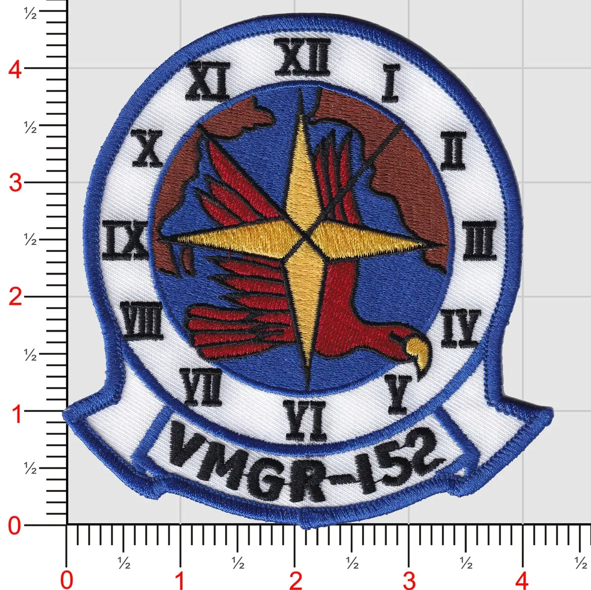 Officially Licensed Usmc Vmgr-152 Sumos Blue Edge Patch 1