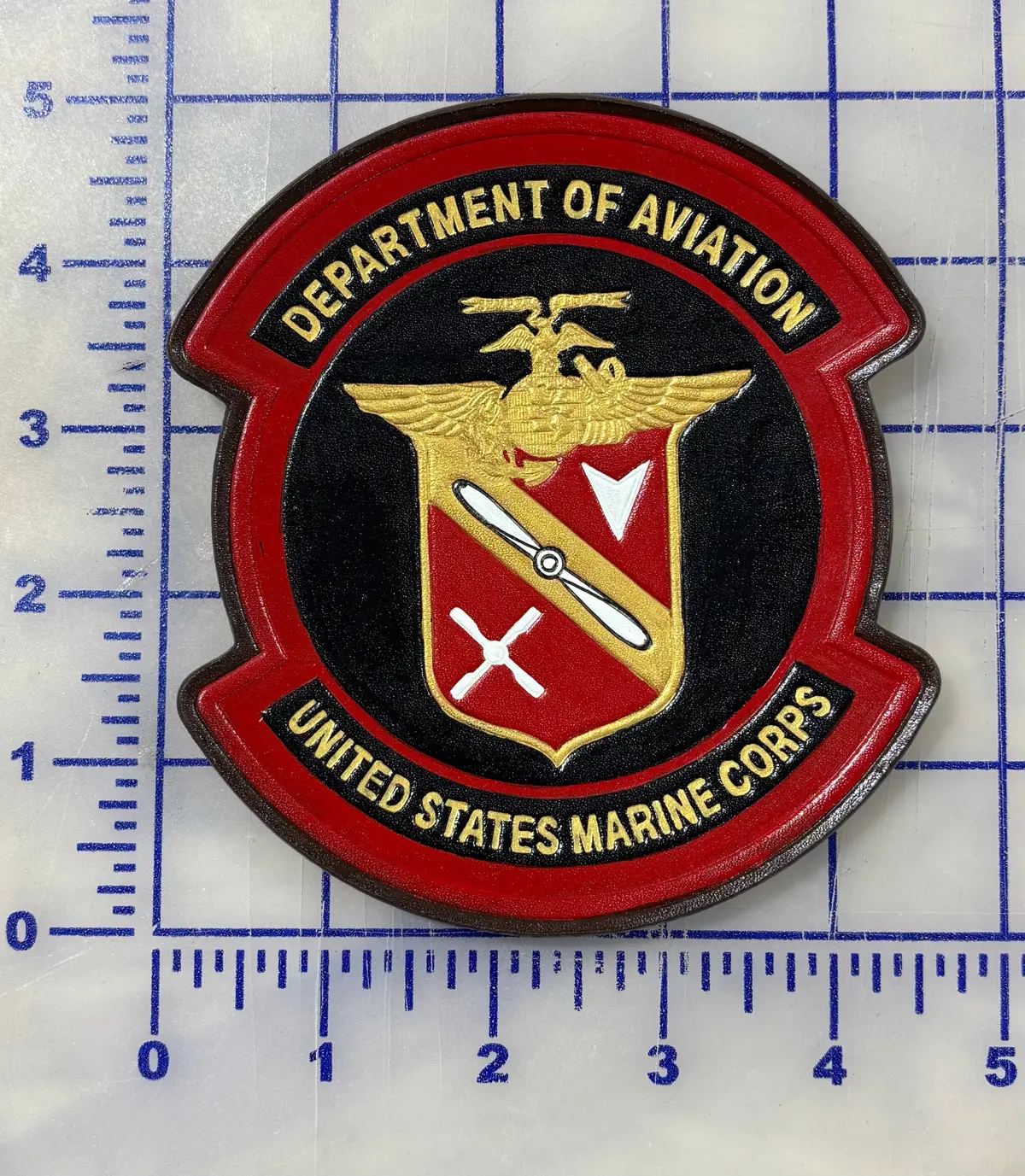 Officially Licensed Usmc Department Of Aviation Leather Patches (Pentagon) 1