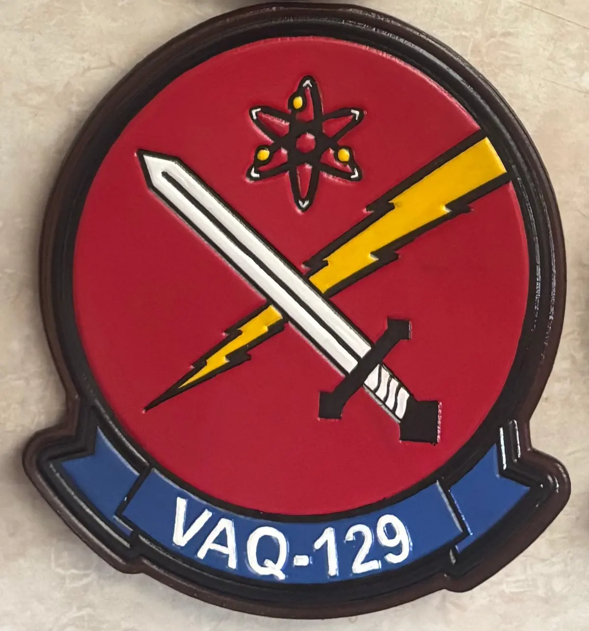 Officially Licensed Vaq-129 Vikings Leather Patch 1