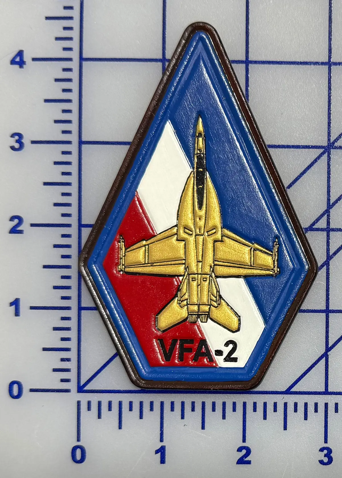 Official Vfa-2 Bounty Hunters F-18 Super Hornet Leather Shoulder Patches 1