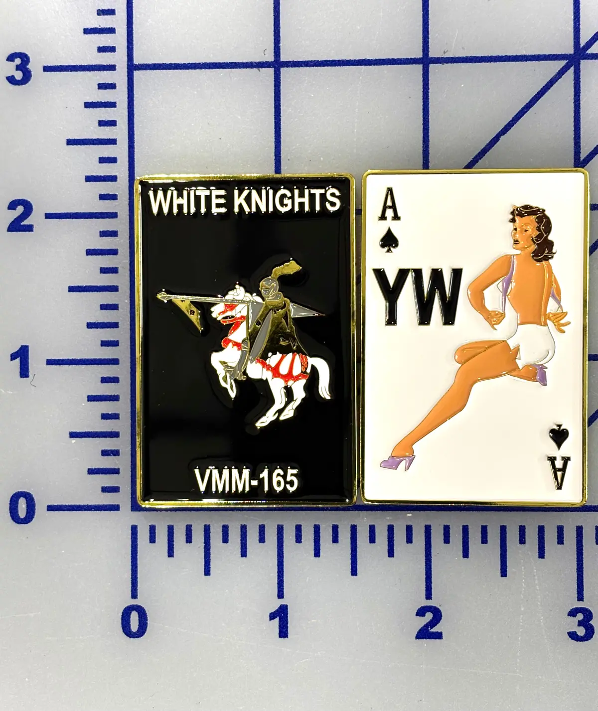 Officially Licensed Usmc Vmm-165 White Knights Lady Ace Coin 1