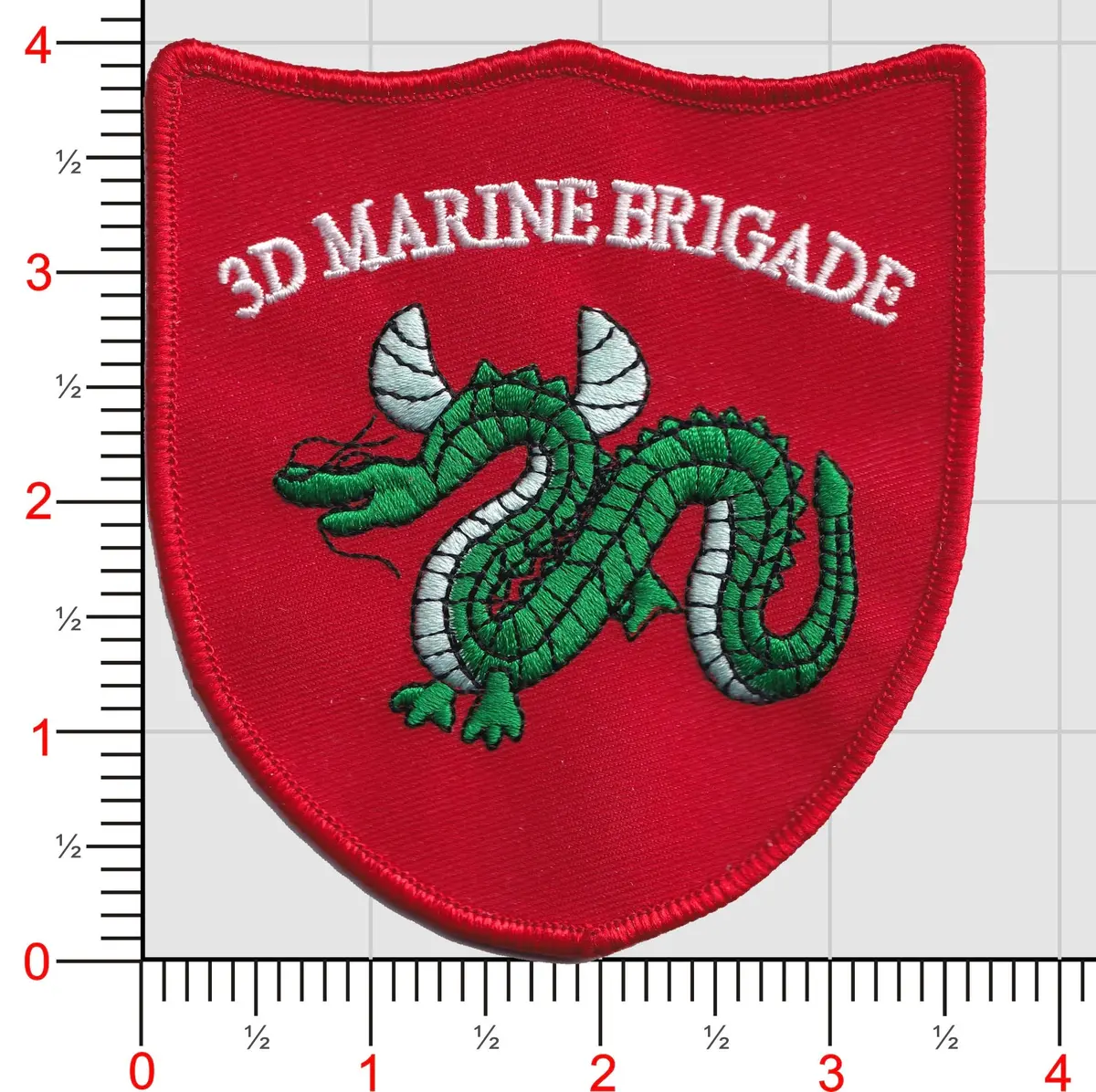 Officially Licensed Usmc 3D Marine Brigade 1962-71 Patch 1