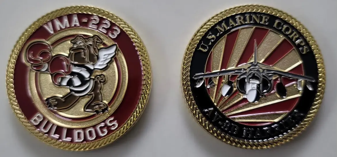 Officially Licensed Vma-223 Bulldogs Squadron Coin 1