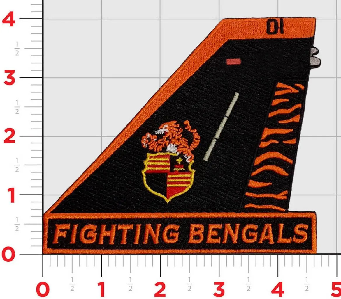 Official Vmfa(Aw)-224 Bengals F-18 Hornet Tail Flash Patch 1