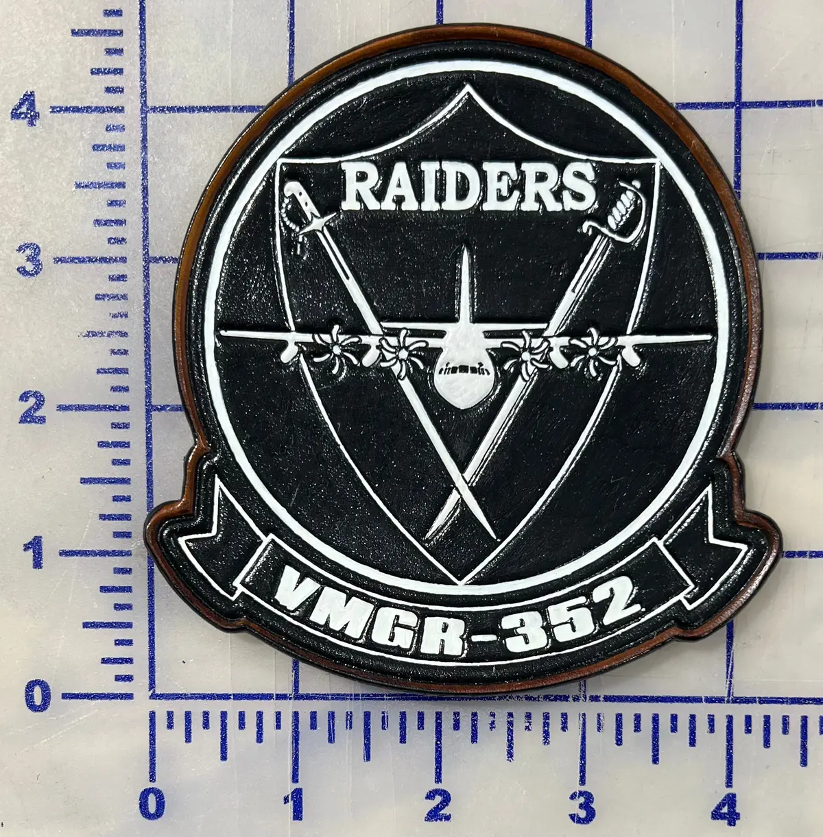 Officially Licensed Usmc Vmgr-352 Raiders Leather Patches 2