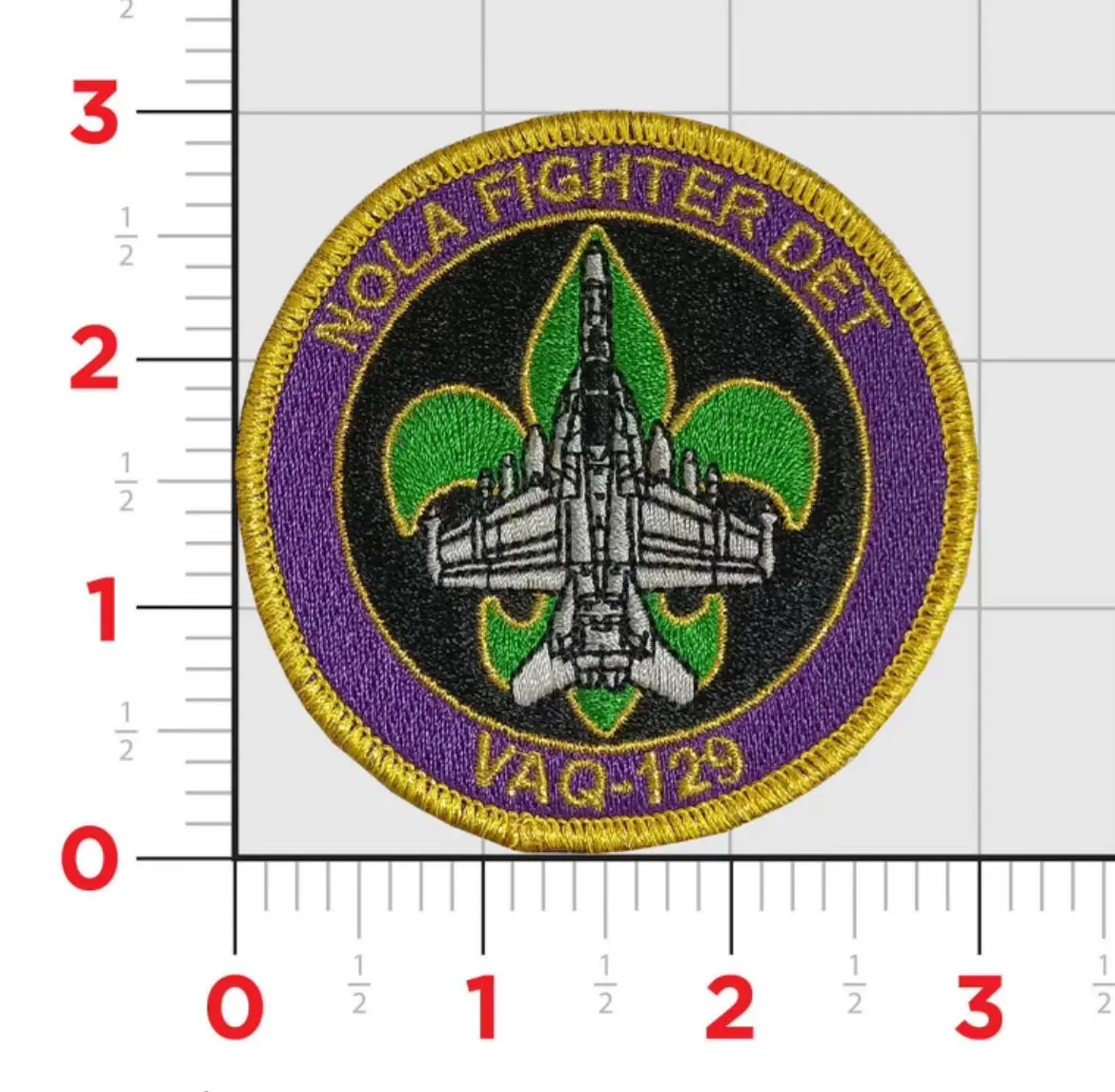 Official Vaq-129 Vikings Nola Fighter Det Ea-18G Growler Shoulder Patch 1