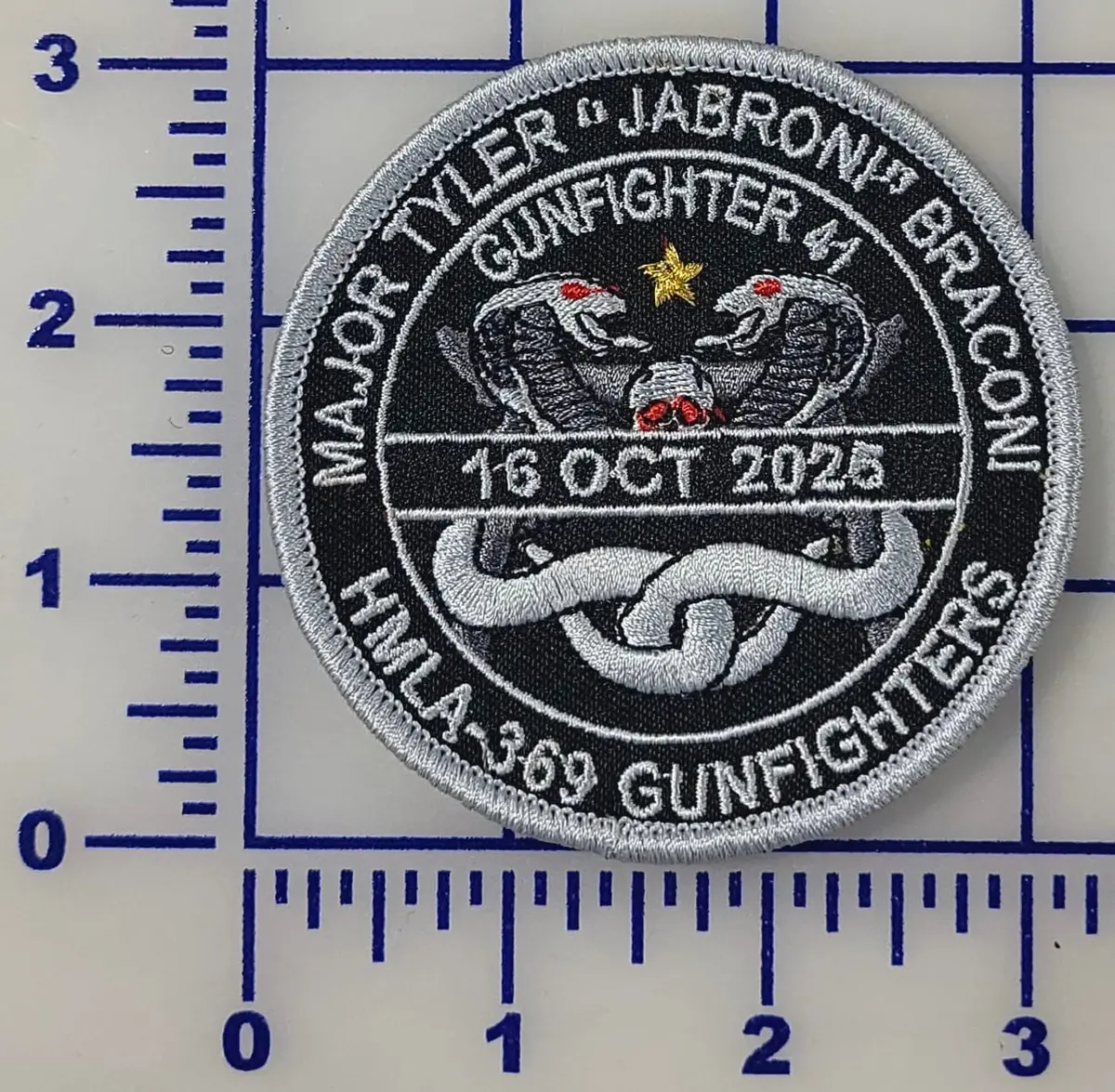 Official Hmla-369 Maj Tyler Braconi Memorial Patch And Sticker 1