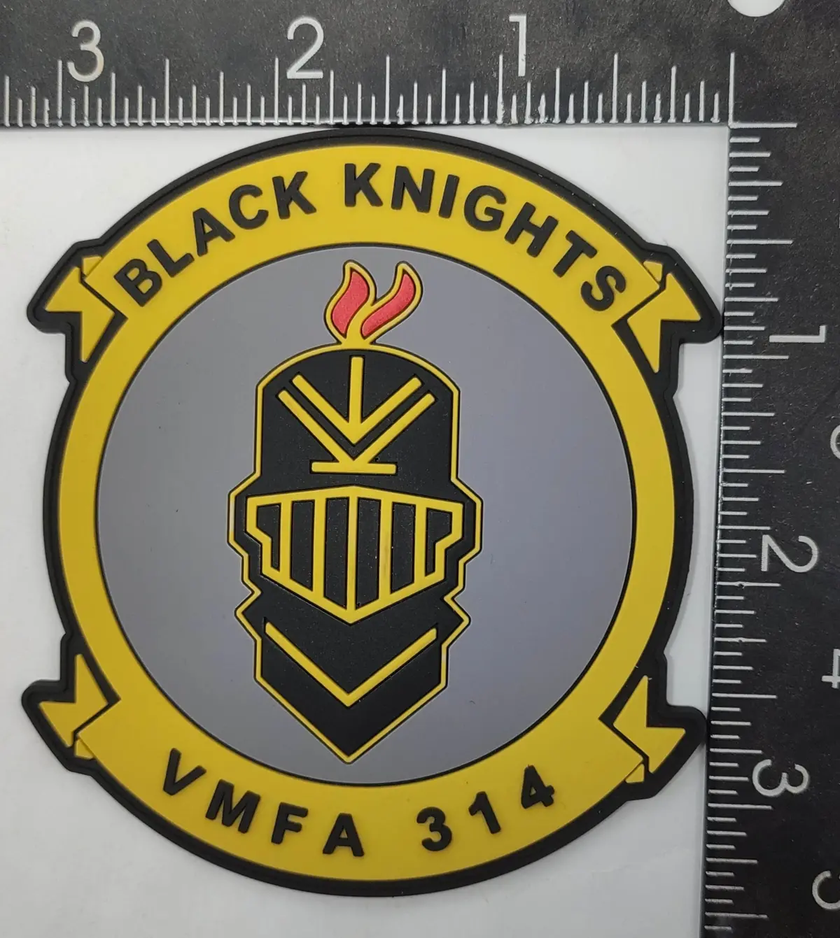 Officially Licensed Usmc Vmfa-314 Black Knights Pvc Patch 1
