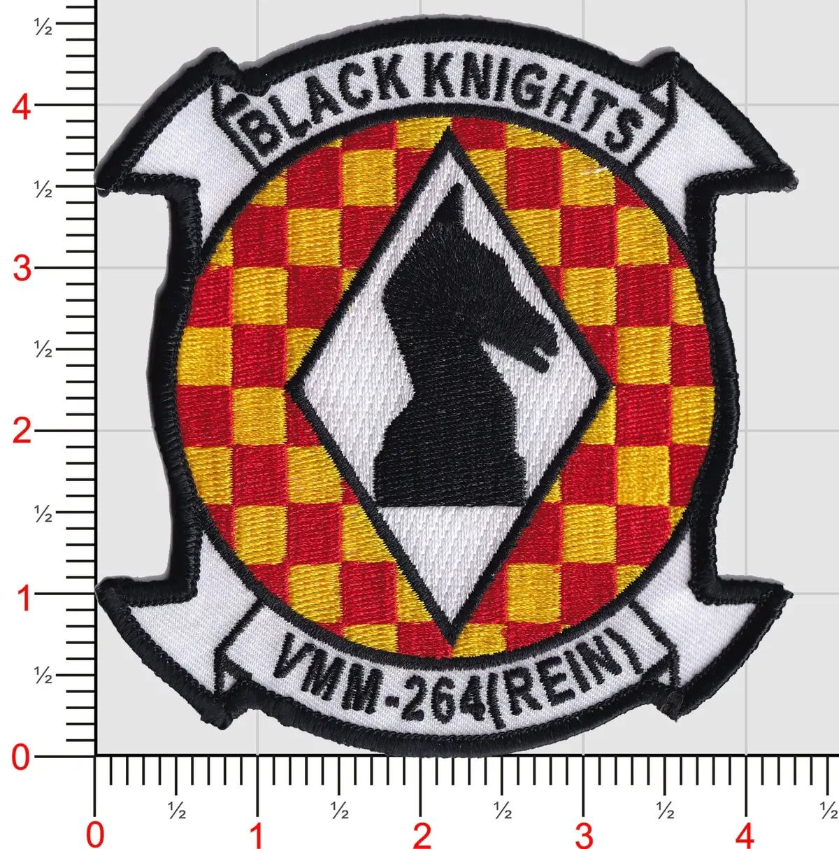 Officially Licensed Usmc Vmm-264(Rein) Black Knights Patch 1