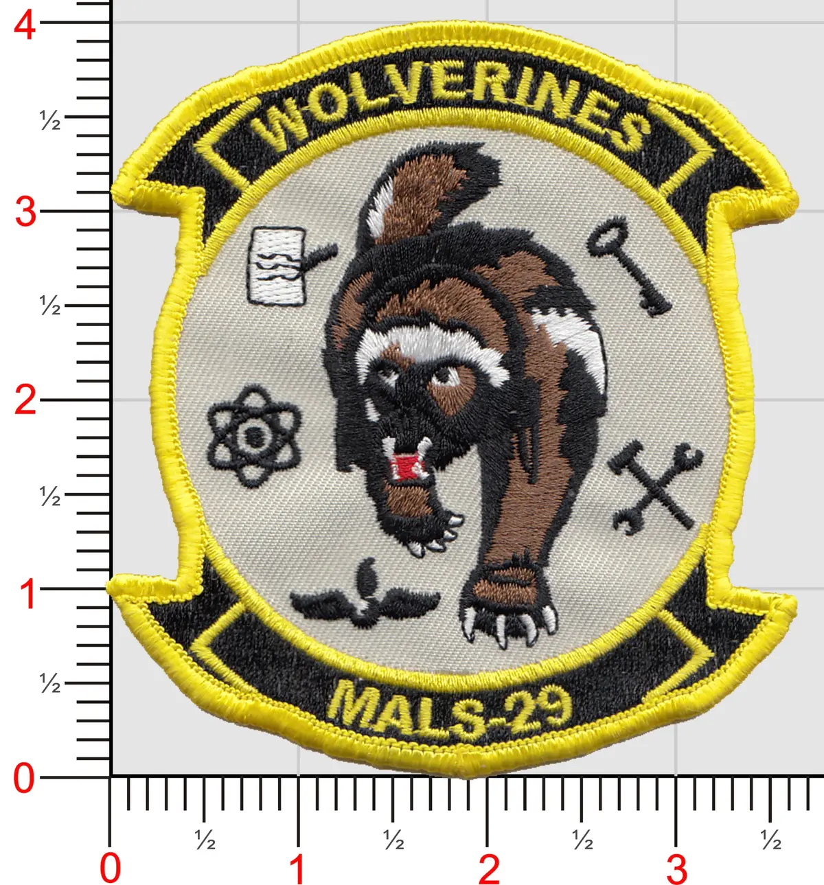Officially Licensed Usmc Mals 29 Wolverines Patch 1