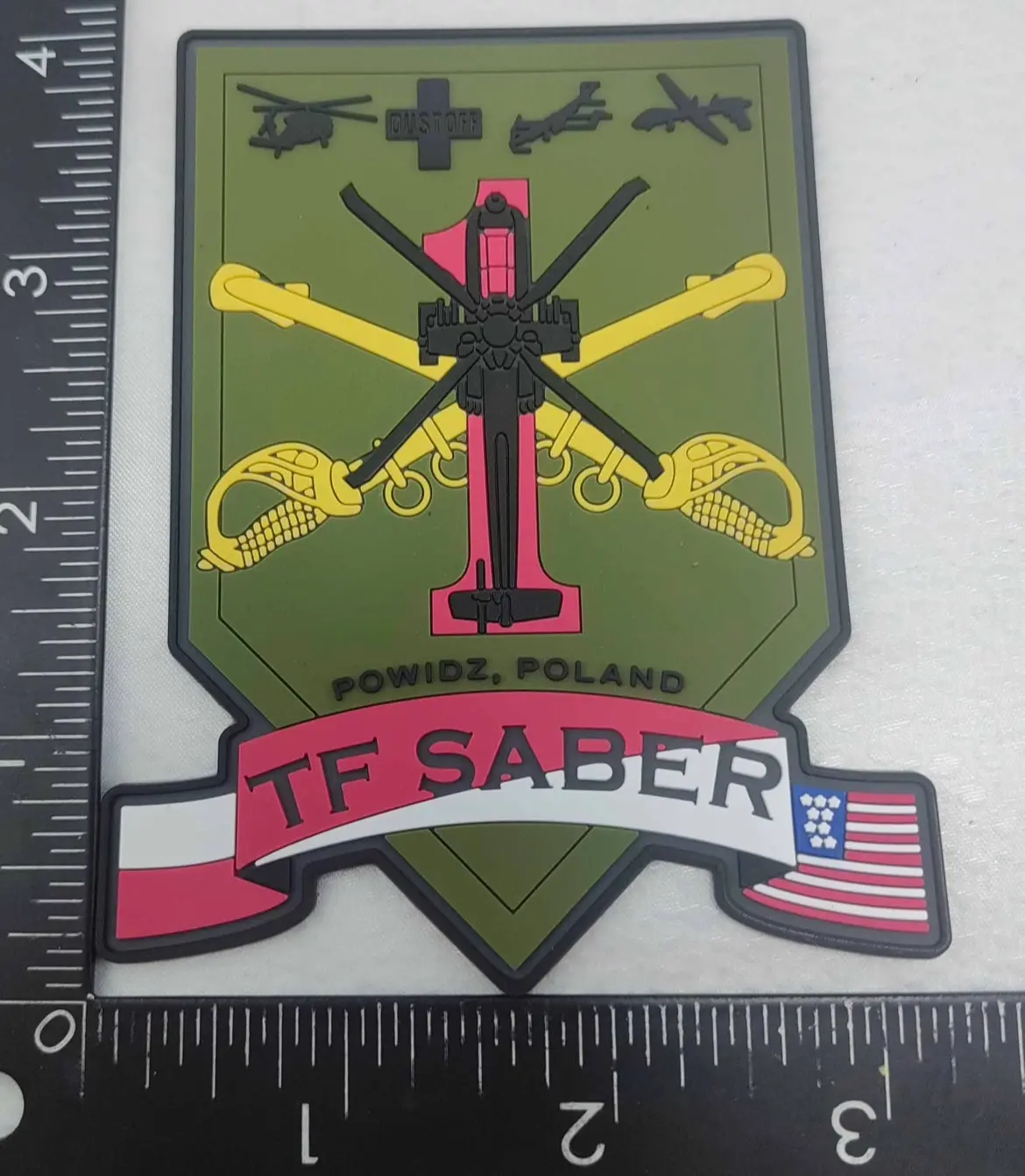 Official 1/6 Air Cavalry Tf Saber Poland Pvc Patch 1
