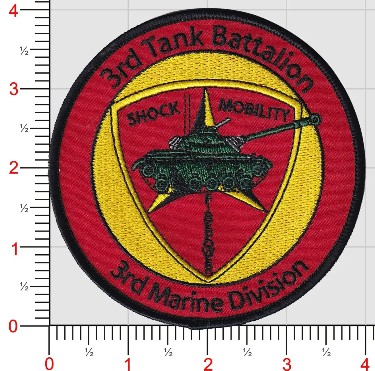Officially Licensed Usmc 3Rd Tank Bn 3Rd Mardiv Patch 1