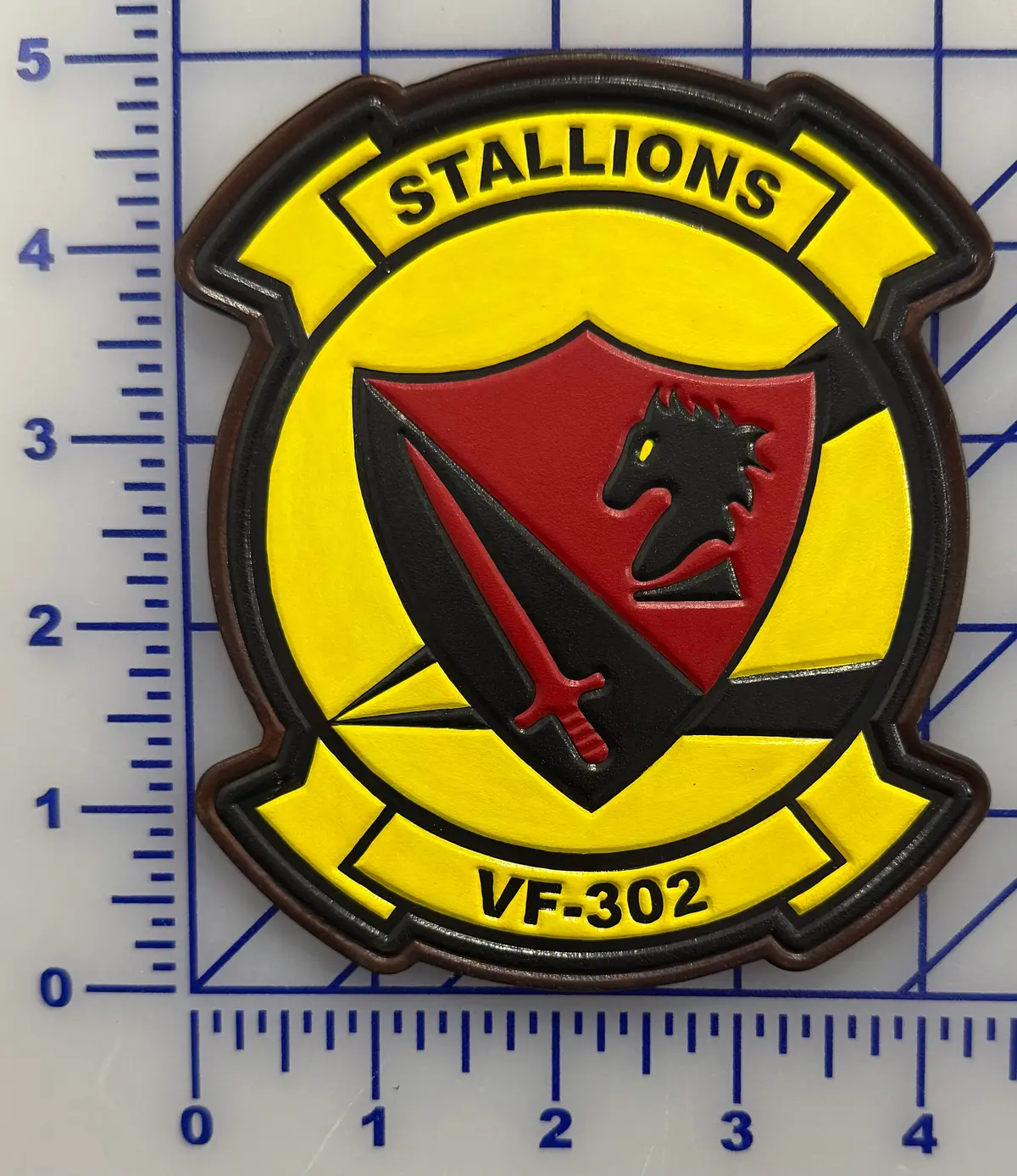 Officially Licensed Us Navy Vf-302 Stallions Leather Patches 1