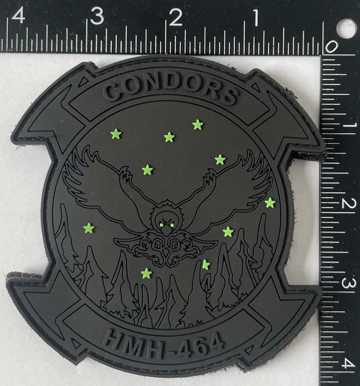 Official Hmh-464 Condors Blackout Pvc Patch 1