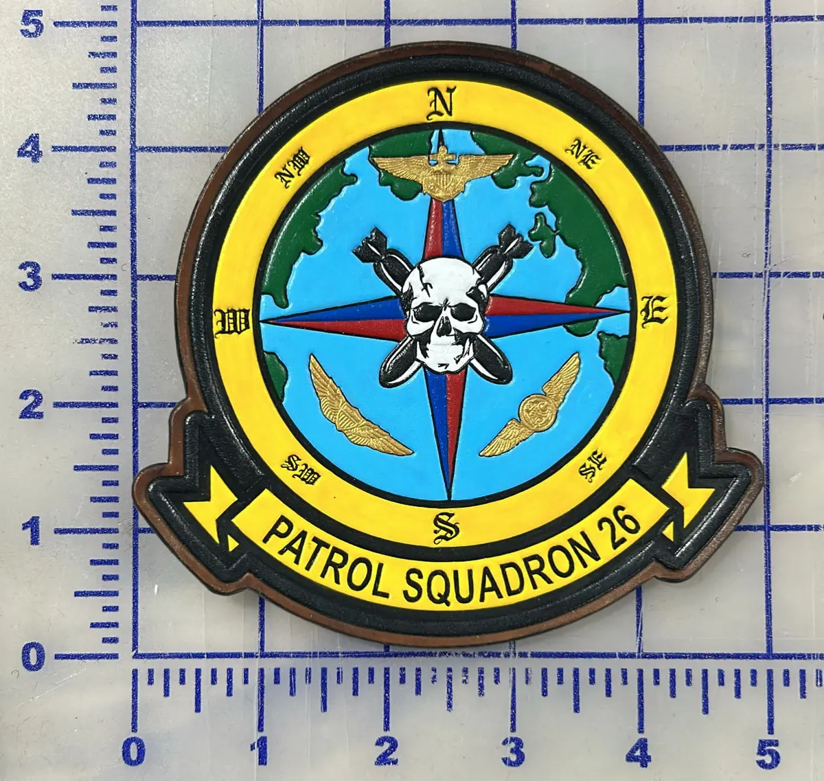 Officially Licensed Us Navy Vp-26 Tridents Leather Patch 1