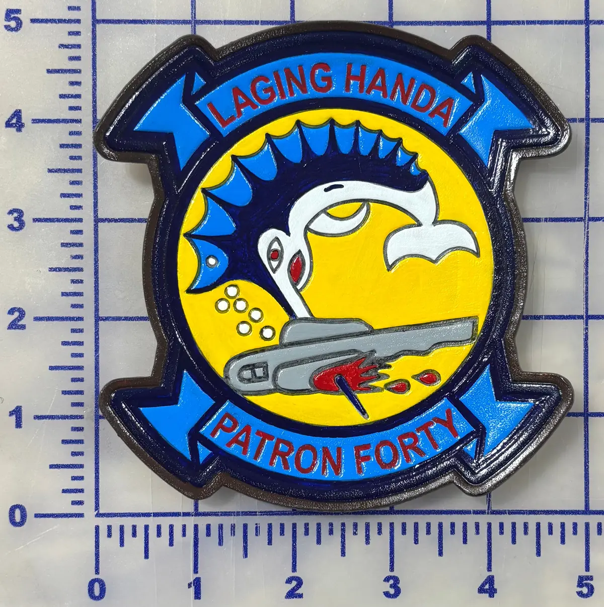 Officially Licensed Vp-40 Fighting Marlins Leather Patch 1